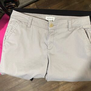 Liz Claiborne Gray Flat Front Chino Pants-Size 12